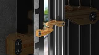 Premium Minimalist Wooden AutoLock Latch for a Metal Slide Door machine design doorlock [upl. by Jenn]