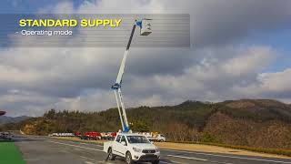 KOREA PICKUP AERIAL WORK PLATFORM 12M MANLIFT MEWP ARTICULATED BOOM CRANE DONGHAE OPERATION VIDEO [upl. by Ttimme]