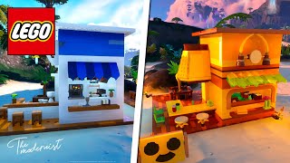 LEGO Fortnite 2 NEW Build ideas using the New Pieces Mini Coffee shops [upl. by Delsman720]