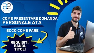 Come presentare DOMANDA Personale ATA [upl. by Reahard]