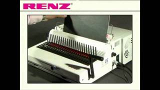 Renz Combi E Electric Comb Binding Machine Demo Video [upl. by Yelyac]