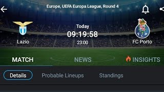 LIVELazio VS FC Porto Europe UEFA leagueRound 4 [upl. by Euginom]