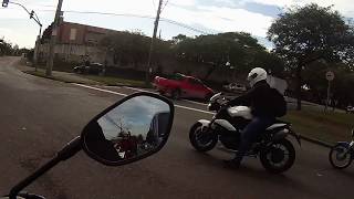 Gsx S1000 Vs Triumph Speed Triple 1050  2017 [upl. by Eilrebmik]