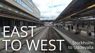 TRAIN DRIVERS VIEW From East to West StockholmUddevalla [upl. by Yenots287]