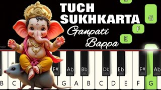 Tuch Sukhkarta 🙏  Piano tutorial  Piano Notes  Piano Online pianotimepass ganpati ganpatibappa [upl. by Infield]