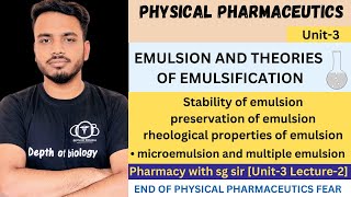 emulsion and theories of emulsification  stability of emulsion  stability of emulsion  HLB method [upl. by Glennis]