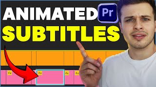 How to AUTOMATICALLY Create ANIMATED SUBTITLES in Premiere Pro 2024 [upl. by Lapo]
