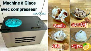 Cecotec Gelacy 1500 touch MACHINE À GLACE à compresseur  Glace vanillechocolatcocoSorbet Citron [upl. by Trev861]