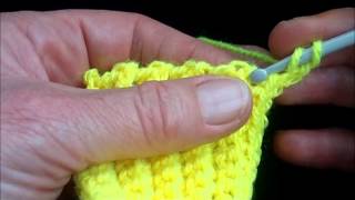 How to do double crochet rib stitch US single crochet  tutorial [upl. by Lotson]