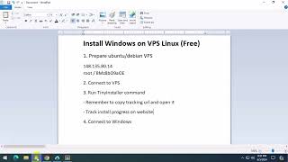 Install Windows on Linux VPS Free [upl. by Aleet589]