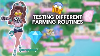 TESTING DIFFERENT FARMING ROUTINES IN ROYALE HIGH  AshMarieplays [upl. by Maice]