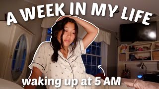 WAKING UP AT 5 AM FOR AN ENTIRE WEEK  my most productive vlog yet [upl. by Ylrbmik]