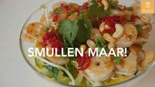 Oosterse salade met wok garnalen [upl. by Joannes718]