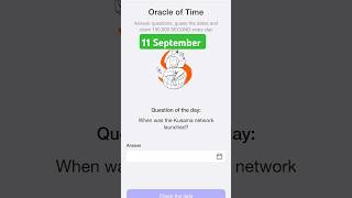 When was the Kusama network launched timefarm oracleoftime [upl. by Ahtekahs]