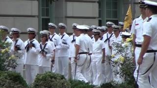 USNA PS 28Jul2013 Noon Meal Formation Starboard Battalion [upl. by Neddie]