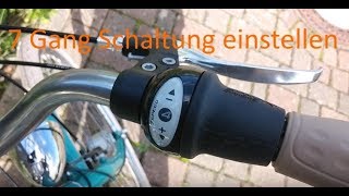 Shimano Nexus 7 Gang Nabenschaltung einstellen [upl. by Ahsi48]