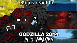 Kaijus react to Godzilla 2014 in 2 minutes  Gacha club [upl. by Anilah]