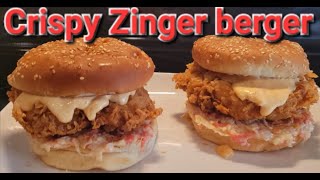 Crispy Zinger berger Recipe  Zinger berger by PakistaniTraditionalKhane [upl. by Tiffanie]