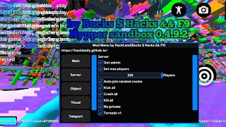 Hypper Sandbox 0492 Mod MenuCheatsHackМод менюЧитыВзлом  god mode esp object antikick [upl. by Nnayar]