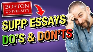 How to Write Boston Universitys Supplemental Essays [upl. by Hughett636]