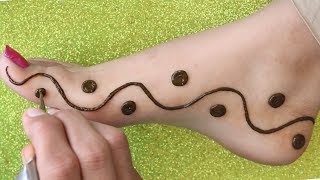 Stylish mehndi Design For Legs  Easy Mehndi Designs For Legs  mehndi design [upl. by Telfore923]