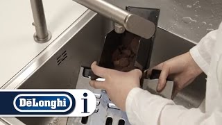 How to clean the coffee grounds container on your DeLonghi Eletta Cappuccino ECAM 45760 [upl. by Thar]