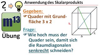 Anwendung des Skalarprodukts Höhe im Quader gesucht [upl. by Laurella76]