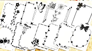 20 black Beautiful Project Border Designs  Front page for Assignment ampNotebook Art Amateur [upl. by Arot]