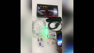 Car Interior LED Lamp Optical Fiber Atmosphere Light Strips for Auto Door Dashboard with Wireless Co [upl. by Salim529]