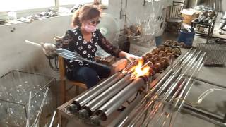 High borosilicate wine glass making the whole process video wwwglasswaresupplierscom [upl. by Anola]