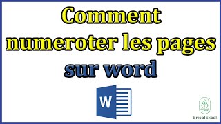 Comment numeroter les pages sur word [upl. by Aronson]