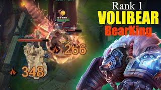 Rank 1 Volibear vs Tryndamere  Master Elo  BearKing or Xiong Wang Volibear [upl. by Atirac]