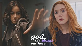 god its brutal out here  Daisy Johnson and Wanda Maximoff [upl. by Hamford509]