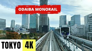 TOKYO JAPAN 🇯🇵 4K Riding Monorail to ODAIBA — Yurikamome Line [upl. by Ttevi552]