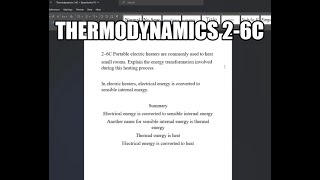 Thermodynamics 26C Portable electric heaters are commonly used to heat small rooms Explain the [upl. by Suivart728]