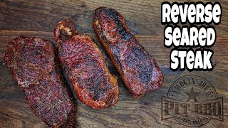 Easy Reverse Seared Steaks On A Pellet Smoker  How To Reverse Sear Steaks [upl. by Norah]