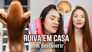 FICANDO RUIVA EM CASA SEM DESCOLORIR  DO CASTANHO AO RUIVO  IGORA 877  977 [upl. by Lanford394]