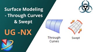 Unigraphics NXBasics of Surface Modeling for beginners  Through curve and Swept [upl. by Laurel198]