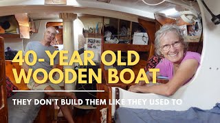 40YEAR OLD WOODEN DIY SAILBOAT they dont build them like they used to [upl. by Stempien837]