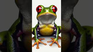 Meet the Mesmerizing RedEyed Tree Frog 🐸🌿youtubeshorts ytshorts frog [upl. by Anived690]