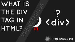 HTML Tutorial for Beginners 13  The div Tag [upl. by Claudelle]