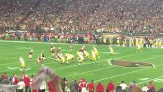 Aaron Rodgers unbelievable Hail Mary to Jeff Janis from the stands Packers vs Cardinals 11616 [upl. by Tommi649]