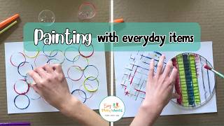 Creative Painting Ideas for Kids using Everyday Items  DIY Kids Process Art Ideas [upl. by Eca]