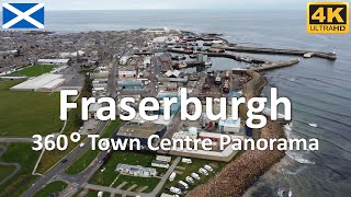 Fraserburgh  Town Centre Panorama  Scotland  UK  4k 360° [upl. by Song875]