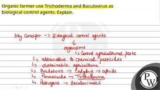 Organic farmer use Trichoderma and Baculovirus as biological control agents Explain [upl. by Ajnek]