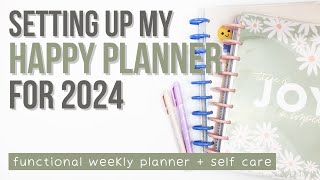 2024 HAPPY PLANNER SETUP  Weekly Planner Setup with Self Care Planner [upl. by Nahtiek]