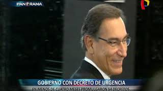 En menos de cuatro meses Gobierno de Vizcarra promulgó 54 decretos de urgencia [upl. by Airamzul]