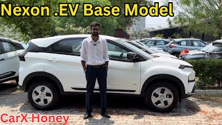 Tata Nexon EV Base Model 2024  Detailed Walkaround Review  CarX Honey [upl. by Cirle]