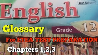 English class 12th Glossary mcqs for ETEA Assistant Test Preparation Part 1 [upl. by Aralk]