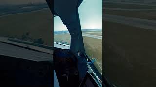 B737 Landing Cockpit View b737 cockpitview avgeek [upl. by Nikos]